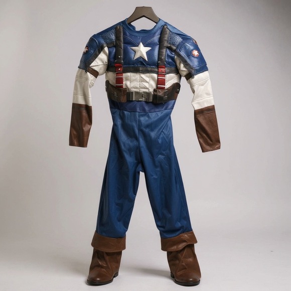 Marvel Captain America The Winter Soldier Costume Medium Kids Halloween - Picture 3 of 13